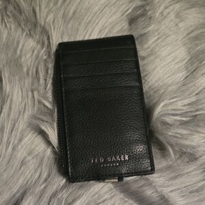 Ted Baker London Black Textured Card Holder